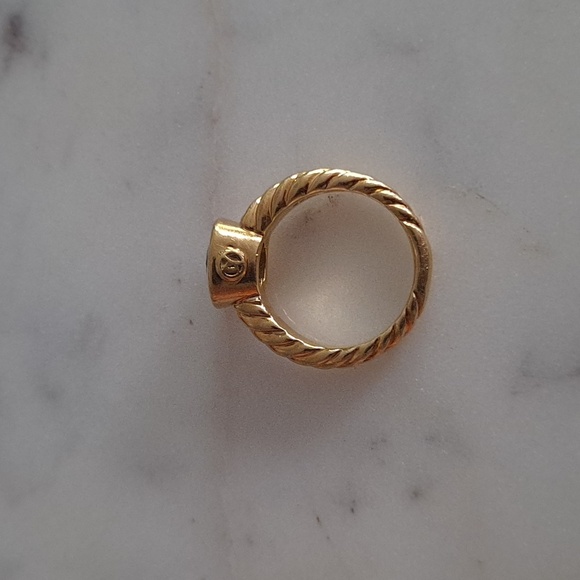 Vintage David Yurman 18K gold and peridot ring - Picture 2 of 16